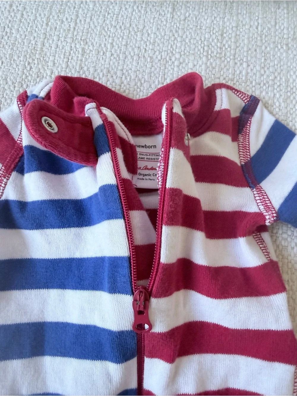 HANNA ANDERSSON Newborn Zip Up PJ’s in 100% Organic Cotton